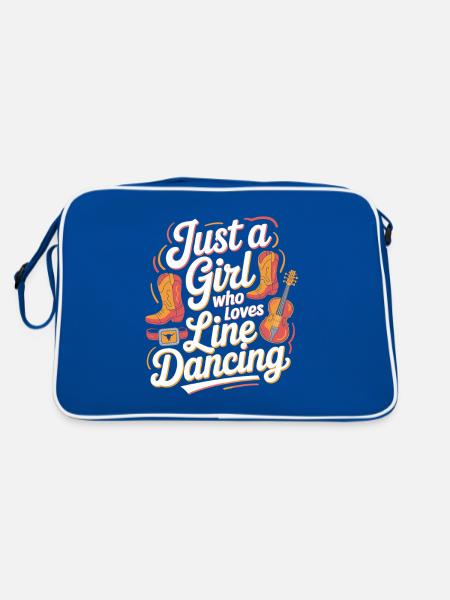 Juste une fille qui aime la danse en ligne - Sac Retro - bleu/blanc - Dos