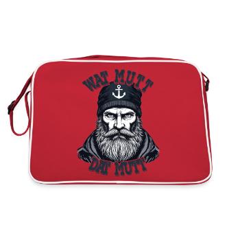 East Frisian North Sea Seaman Wat Mutt Dat Mutt - Retro Bag - red/white - Back
