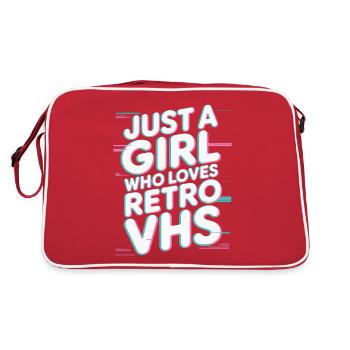 Juste une fille qui aime les vhs rétro - Sac Retro - rouge/blanc - Dos