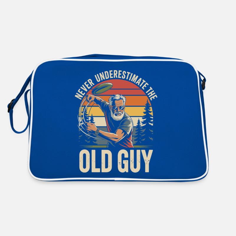 Never Underestimate the old guy disc golfing Retro Bag