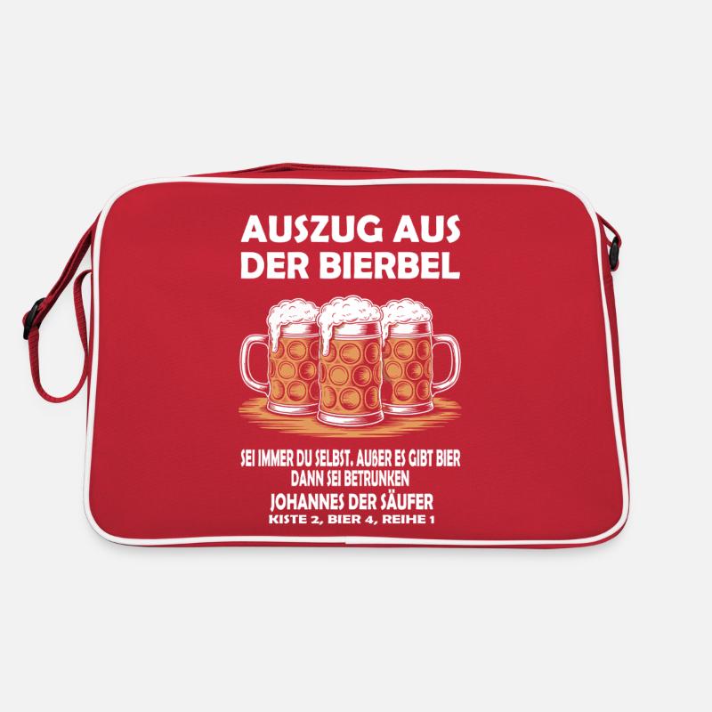 Lustiges Bier Design Retro Tasche