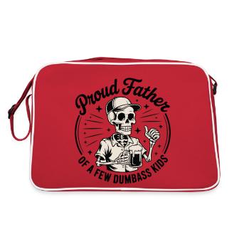 PROUD FATHER - Retro Bag - red/white - Back