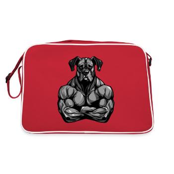 Muscles du chien - Sac Retro - rouge/blanc - Dos