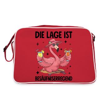 The location is drunk with flamingo - Retro Bag - red/white - Back