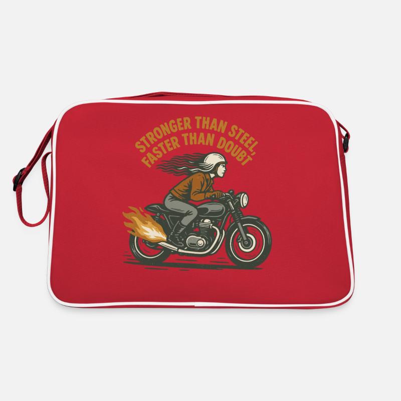 Moto plus forte que l’acier, plus rapide que le doute Sac Retro
