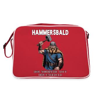 Hammersbald – Dieu nordique de l’impatience - Sac Retro - rouge/blanc - Dos