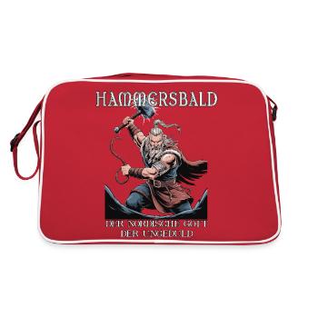 Hammersbald – Dieu nordique de l’impatience - Sac Retro - rouge/blanc - Dos