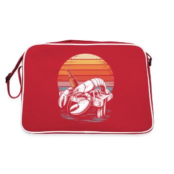 Lobster and beer - Retro Bag - red/white - Back