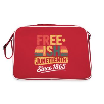 Freeish Juneteenth sunset - Retro Bag - red/white - Back
