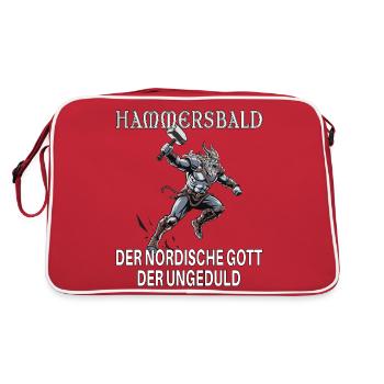 Hammersbald – Dieu nordique de l’impatience - Sac Retro - rouge/blanc - Dos