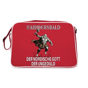 Hammersbald – Dieu nordique de l’impatience - Sac Retro - rouge/blanc - Dos