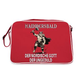 Hammersbald – Dieu nordique de l’impatience - Sac Retro - rouge/blanc - Dos