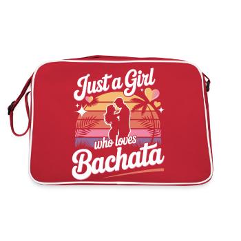 Just a girl who loves Bachata - Retro Bag - red/white - Back