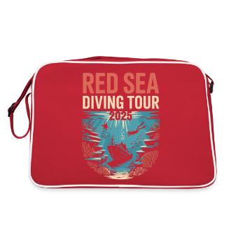 DivingTour RedSea 2025 - Retro Tasche - Rot/Weiß - Hinten