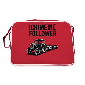 Me & My Followers – Traktor Edition - Retro Bag - red/white - Back