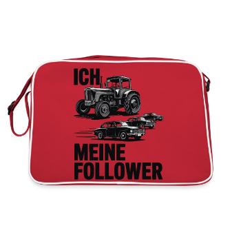 Me & My Followers – Traktor Edition - Retro Bag - red/white - Back