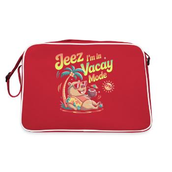 Jeez Vacay Mode Capybara - Sac Retro - rouge/blanc - Dos