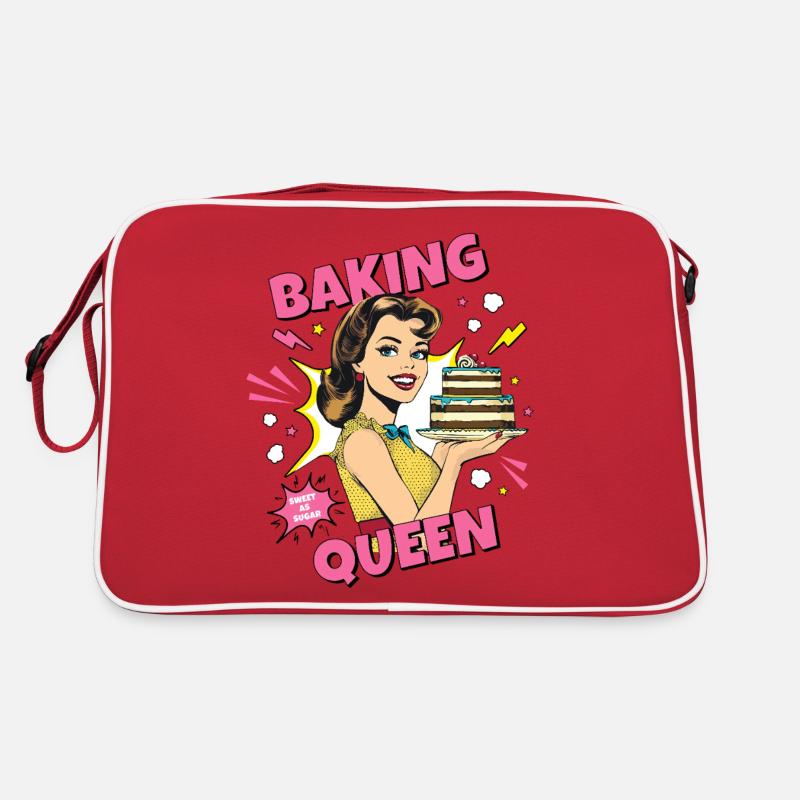 Baking Cake Baking Queen Baking Fairy Baker Pop Art Retro Bag