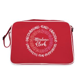 préposé à l’assiduité encourageant gentil amusant Design - Sac Retro - rouge/blanc - Dos