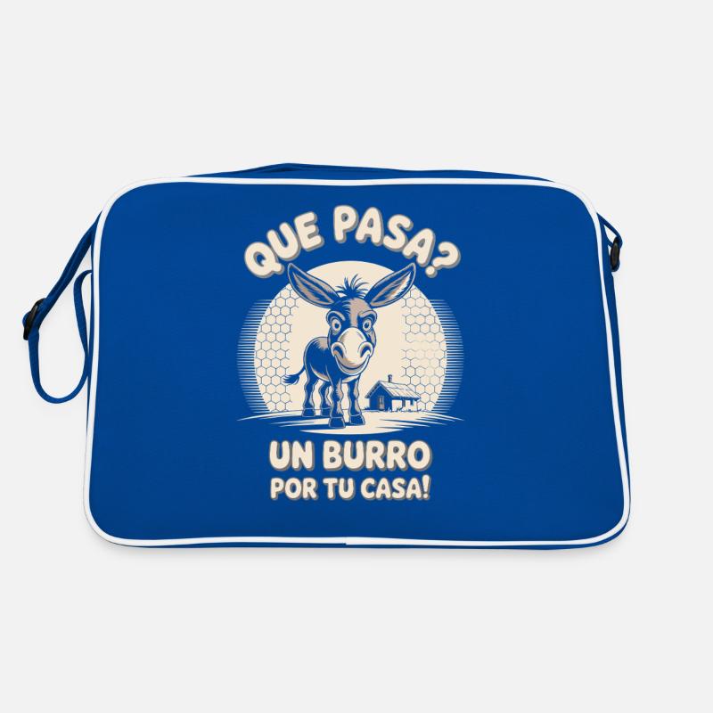 Funny donkey design Retro Bag