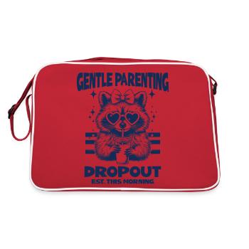 Parent doux Décrocheur Sarcastique Maman raton laveur - Sac Retro - rouge/blanc - Dos