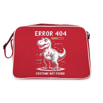 Error 404 costume not found dino - Retro Tasche - Rot/Weiß - Hinten