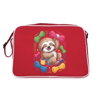 Drôle de paresseux Bouldering - Sac Retro - rouge/blanc - Dos