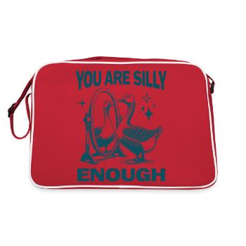 You Are Silly Enough Silly Goose Quirky And Fun - Retro Bag - red/white - Back