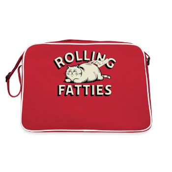 Rolling Fatties Cat Humour - Sac Retro - rouge/blanc - Dos