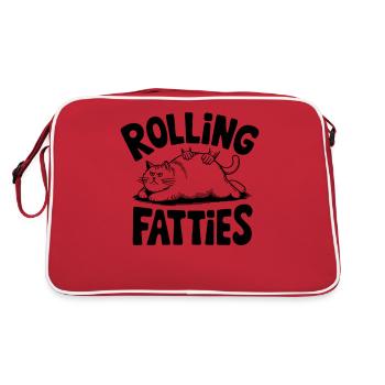 Rolling Fatties Cat Humour - Sac Retro - rouge/blanc - Dos