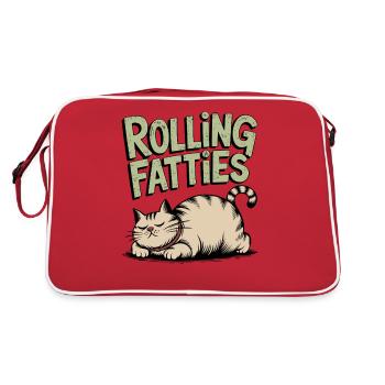Rolling Fatties Cat Humour - Sac Retro - rouge/blanc - Dos
