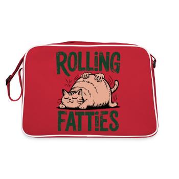 Rolling Fatties Cat Humour - Sac Retro - rouge/blanc - Dos