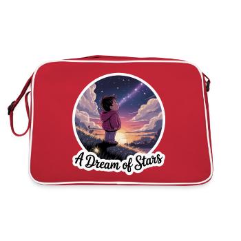 EIN TRAUM AUS STERNEN - Retro Tasche - Rot/Weiß - Hinten
