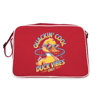 Conception de canard amusante - Sac Retro - rouge/blanc - Dos