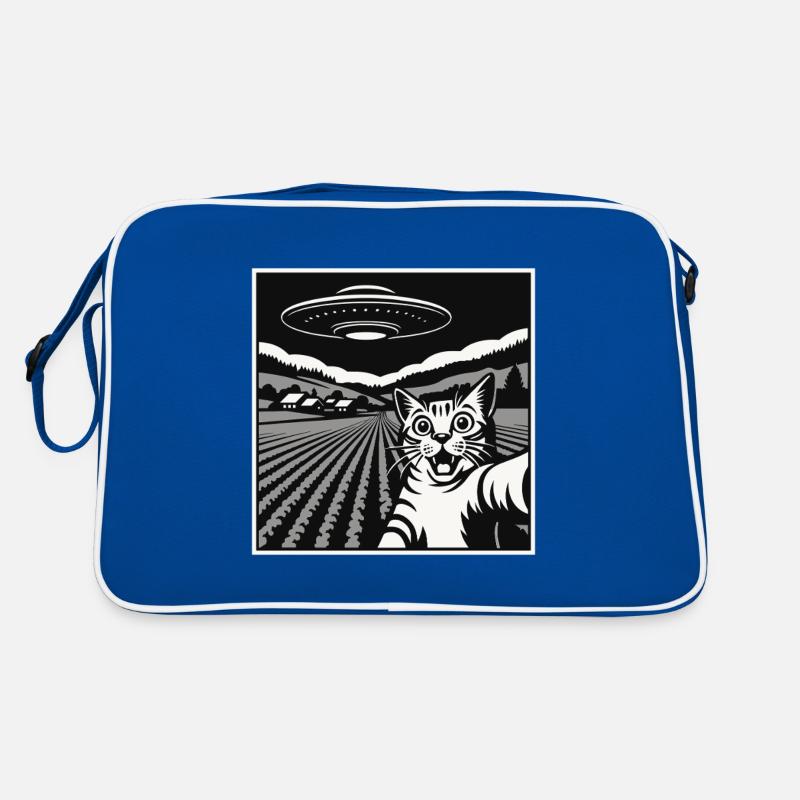 Drôle de chat, machine extraterrestre Sac Retro