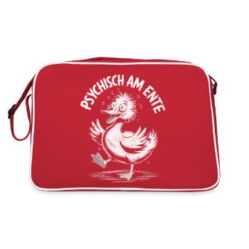 Psychically on the duck - Retro Bag - red/white - Back