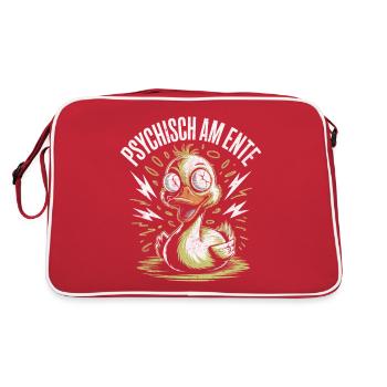 Psychically on the duck - Retro Bag - red/white - Back