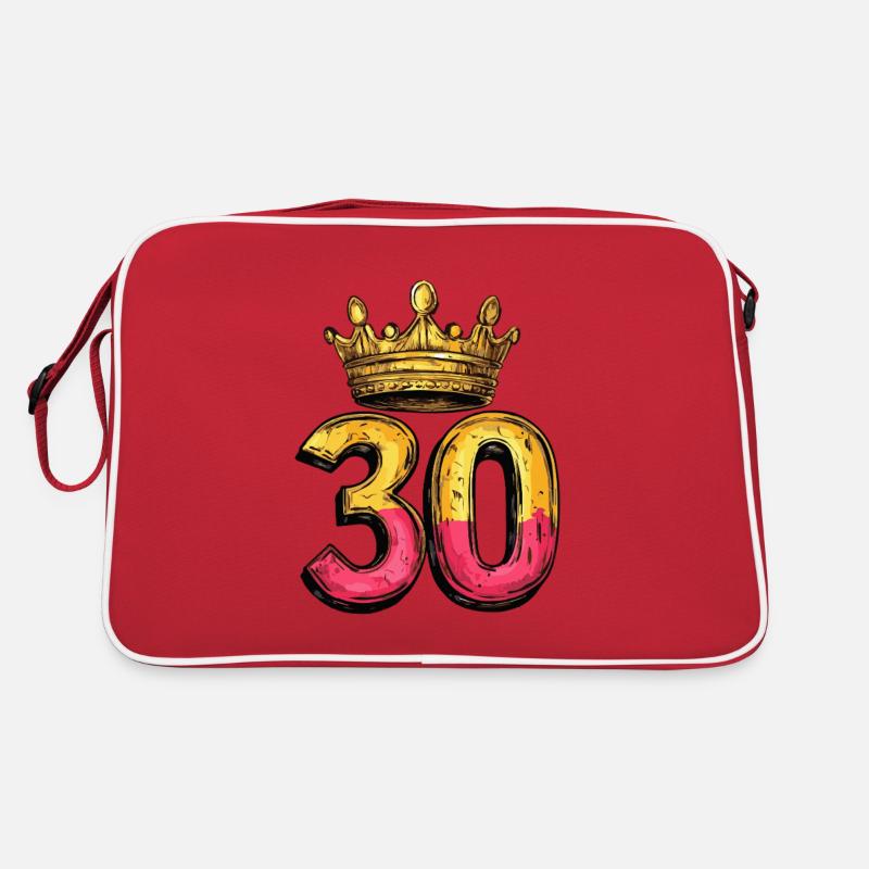 30 Zahl Krone Retro Tasche