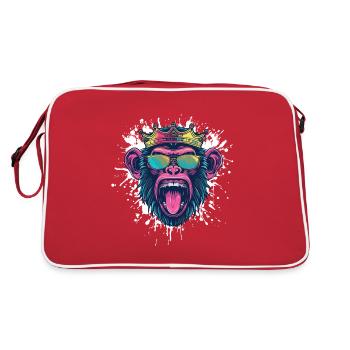 Monkey Funny - Retro Bag - red/white - Back