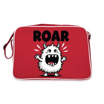 Mignon monstre monstre disant citation - Sac Retro - rouge/blanc - Dos