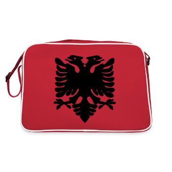 Panneau drapeau de l’Albanie - Sac Retro - rouge/blanc - Dos