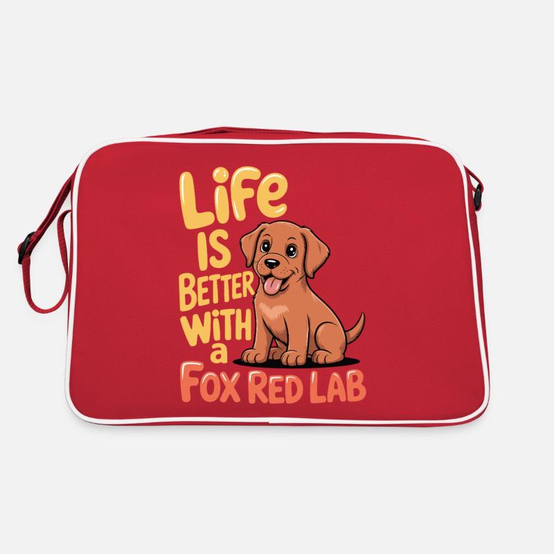 Life is better with a Fox Red Lab Retro Tasche