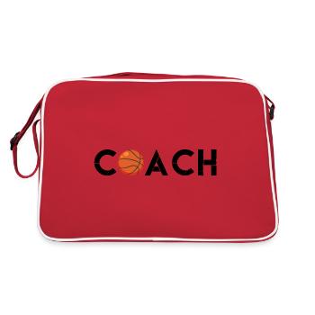 Trainer-Basketball | Le Meil Basketballtrainergeschenk - Retro Tasche - Rot/Weiß - Hinten