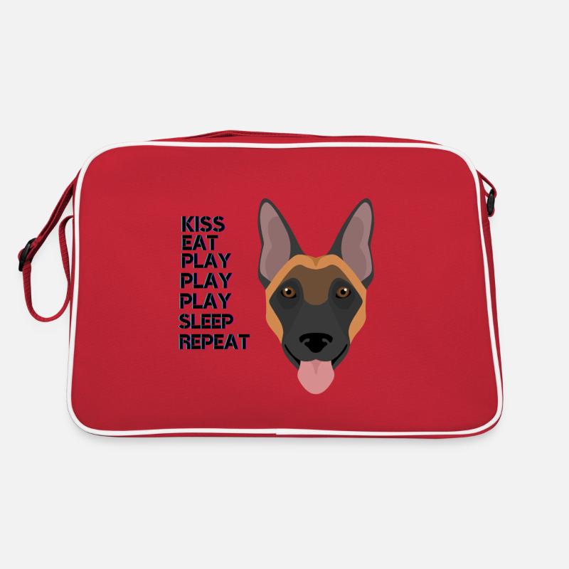 Berger Belge Coloré - Sac Retro - rouge/blanc