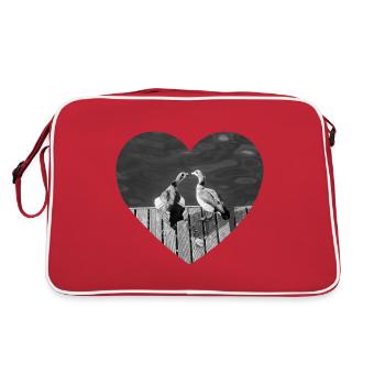 Heart for the birds - Retro Bag - red/white - Back