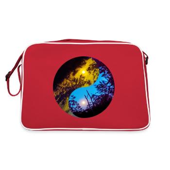 Yin et Yang de la Lune et de la Lumière du Soleil - Sac Retro - rouge/blanc - Dos