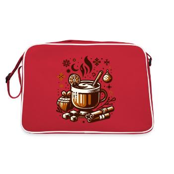 BOISSON CHAUDE D’HIVER CAFÉ CAFÉ THÉ TEMPS DE REPOS - Sac Retro - rouge/blanc - Dos