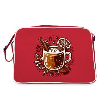 BOISSON CHAUDE D’HIVER CAFÉ CAFÉ THÉ TEMPS DE REPOS - Sac Retro - rouge/blanc - Dos