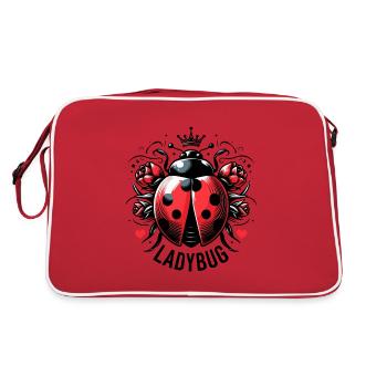 LADYBUG LADYBUG FLYING DOTS INSECT LUCK - Retro Bag - red/white - Back