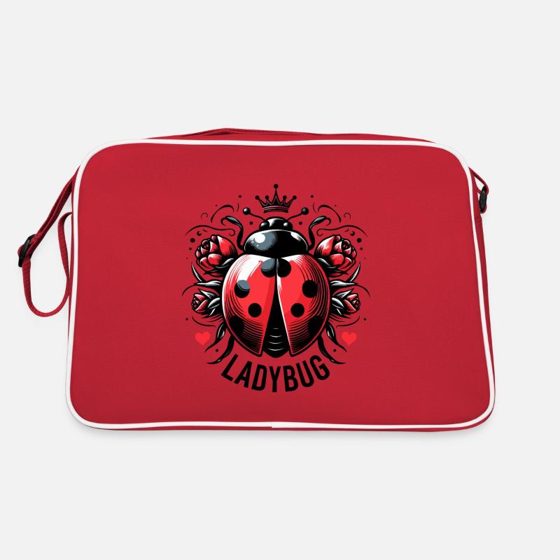 LADYBUG LADYBUG FLYING DOTS INSECT LUCK Retro Bag